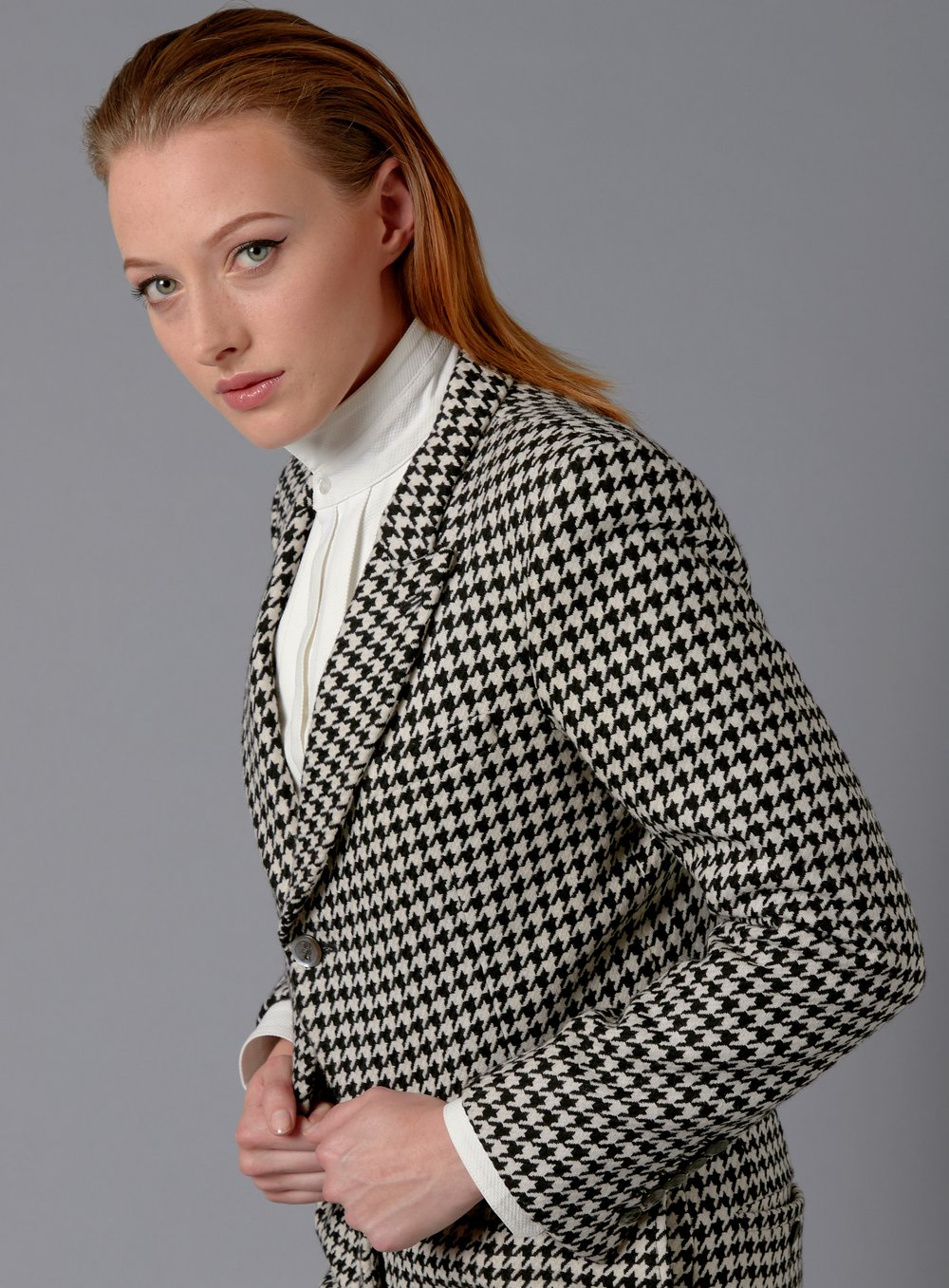 Black And White Houndstooth Jacket — Joshua Kanemenswear, fashion, tailoring, bespoke, suit, tailor, fashion, runway Black And White Houndstooth Jacket — Joshua Kanemenswear, fashion, tailoring, bespoke, suit, tailor, fashion, runway